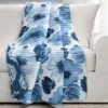 Leah Navy & White Floral Reversible Quilted Throw, (50" X 60") 2 Leah Navy & White Floral Reversible Quilted Throw, (50" X 60") -Northlight Sales Store 810553527