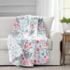 Hygge White, Mint & Red Floral Sloth Quilted Throw, (50" X 60") -Northlight Sales Store 810553531