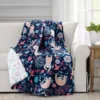 Hygge Navy, Turquoise & Red Floral Sloth Quilted Throw, (50" X 60") -Northlight Sales Store 810553532
