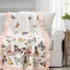 Pastel & Pink Flutter Butterfly Ruffle-Trim Quilted Throw, (50" X 60") -Northlight Sales Store 810553535