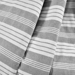 Farmhouse Gray & White Stripe Throw, (50" X 60") 11 Farmhouse Gray & White Stripe Throw, (50" X 60") -Northlight Sales Store 810553542 11