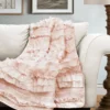 Blush Pink Ruffled Belle Throw, (50" X 60") -Northlight Sales Store 810553544