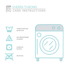 Navy & White Llama Stripe Quilted Sherpa Throw, (50" X 60") -Northlight Sales Store 810553548 41