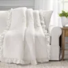 Reyna White Ruffle-Trim Crinkle Throw, (50" X 60") -Northlight Sales Store 810553549