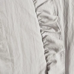 Reyna Light Gray Ruffle-Trim Crinkle Throw, (50" X 60") -Northlight Sales Store 810553551 3