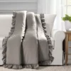 Reyna Gray Ruffle-Trim Crinkle Throw, (50" X 60") -Northlight Sales Store 810553552