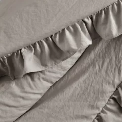 Reyna Gray Ruffle-Trim Crinkle Throw, (50" X 60") 10 Reyna Gray Ruffle-Trim Crinkle Throw, (50" X 60") -Northlight Sales Store 810553552 3