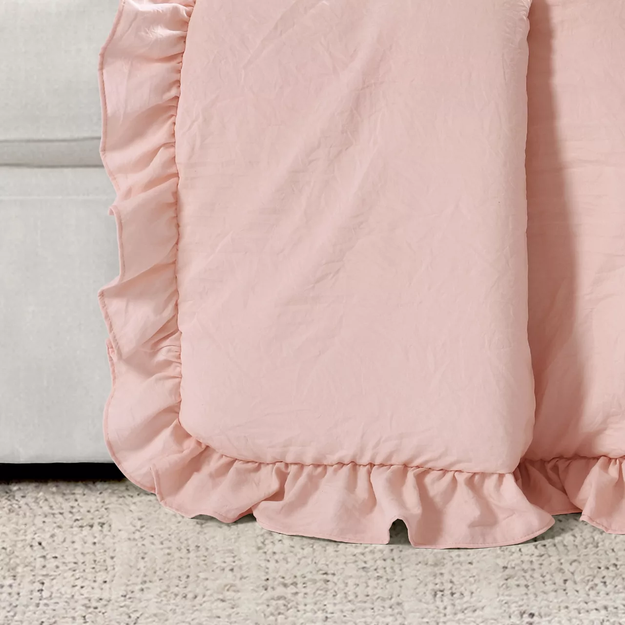 Reyna Blush Ruffle-Trim Crinkle Throw, (50" X 60") 4 Reyna Blush Ruffle-Trim Crinkle Throw, (50" X 60") - Image 2