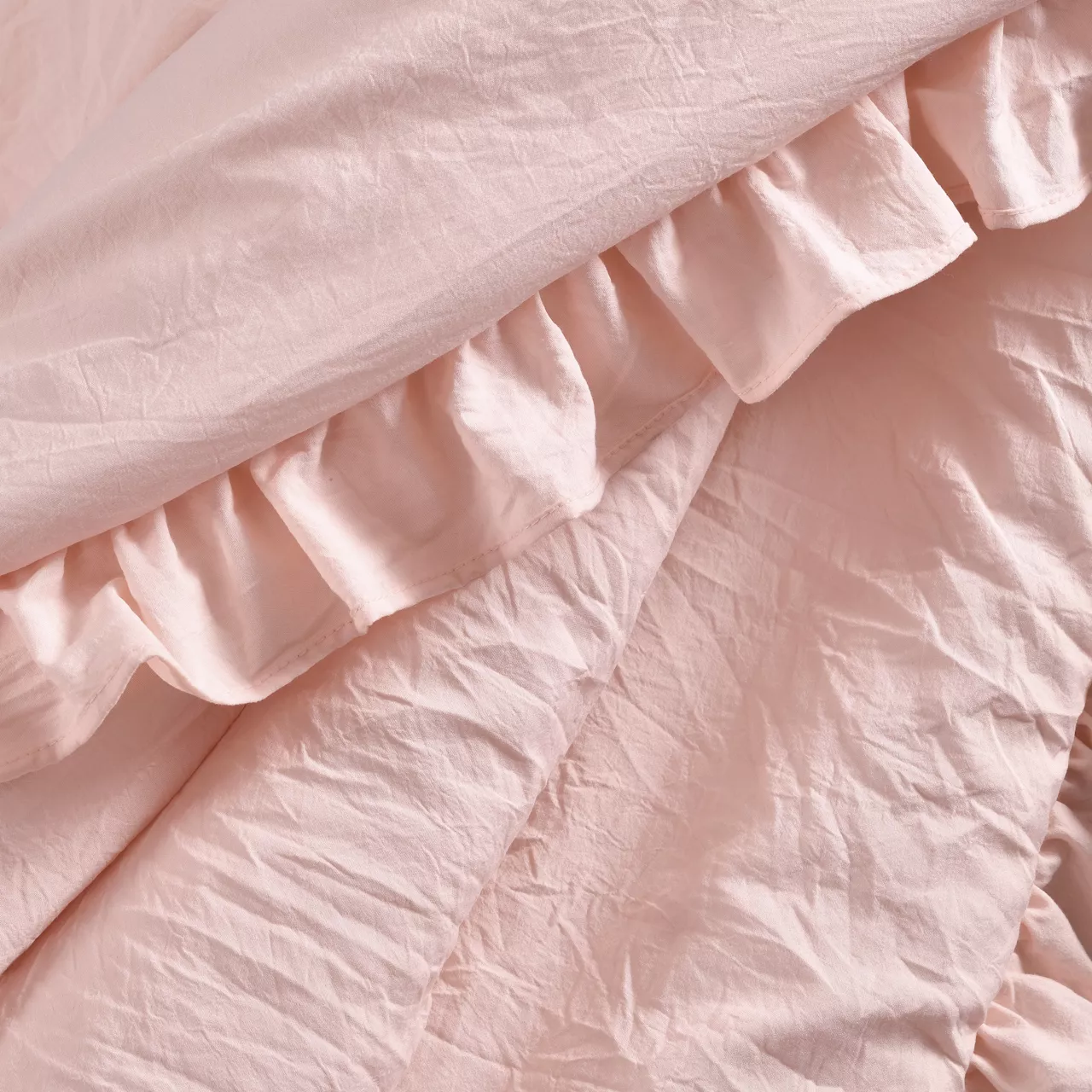 Reyna Blush Ruffle-Trim Crinkle Throw, (50" X 60") 7 Reyna Blush Ruffle-Trim Crinkle Throw, (50" X 60") - Image 5