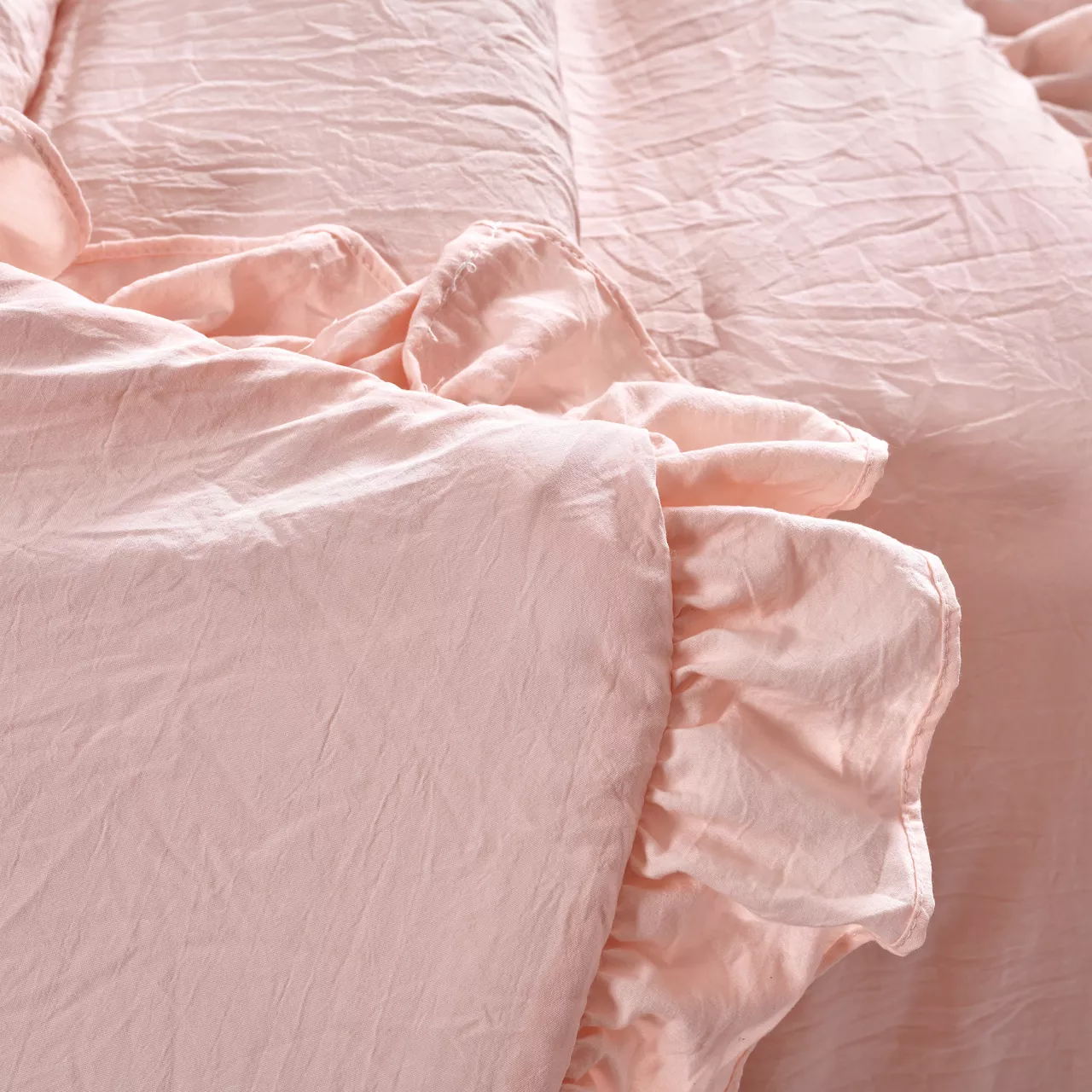 Reyna Blush Ruffle-Trim Crinkle Throw, (50" X 60") 8 Reyna Blush Ruffle-Trim Crinkle Throw, (50" X 60") - Image 6