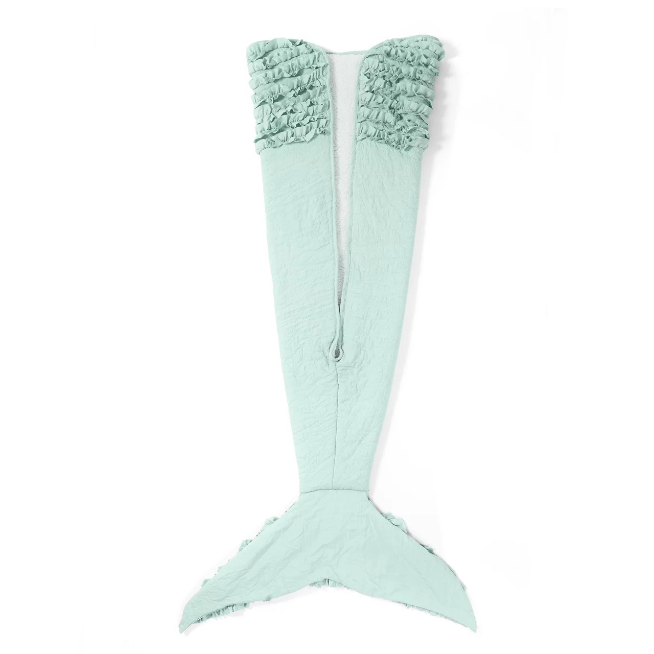 Light Blue Ruffle Sherpa Mermaid Tail Wearable Throw 7 Light Blue Ruffle Sherpa Mermaid Tail Wearable Throw - Image 5