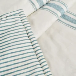 Farmhouse Beige & Blue Stripe Throw, (50" X 60") -Northlight Sales Store 810553559 3