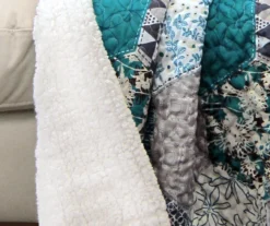 Briley Geometric Hexagon Quilted Sherpa Throw 14 Briley Geometric Hexagon Quilted Sherpa Throw -Northlight Sales Store 810553560 1
