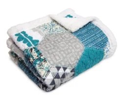 Briley Geometric Hexagon Quilted Sherpa Throw 15 Briley Geometric Hexagon Quilted Sherpa Throw -Northlight Sales Store 810553560 2