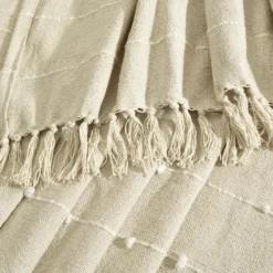White Tufted Boho Tassel Throw -Northlight Sales Store 810553563 2