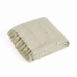 White Tufted Boho Tassel Throw -Northlight Sales Store 810553563 31