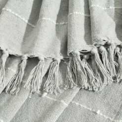 White Tufted Boho Tassel Throw -Northlight Sales Store 810553564 3