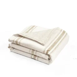 Farmhouse Beige & Sand Stripe Throw, (50" X 60") -Northlight Sales Store 810553565 41