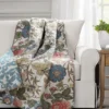 Cream & Green Floral Sydney Quilted Throw, (50" X 60") -Northlight Sales Store 810553568