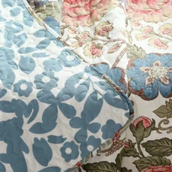 Cream & Green Floral Sydney Quilted Throw, (50" X 60") -Northlight Sales Store 810553568 21