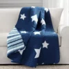Navy & White Stars Quilted Throw, (50" X 60") -Northlight Sales Store 810553570
