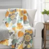 Layla Yellow & Gray Floral Quilted Throw, (50" X 60") 1 Layla Yellow & Gray Floral Quilted Throw, (50" X 60") -Northlight Sales Store 810553573