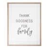 "Thank Goodness For Family" White & Black Framed Canvas