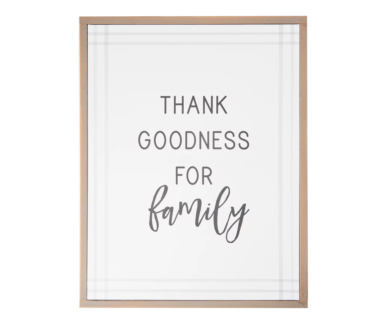 "Thank Goodness For Family" White & Black Framed Canvas 3 "Thank Goodness For Family" White & Black Framed Canvas