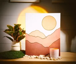 White & Pink Modern Landscape Wrapped Canvas -Northlight Sales Store 810555802 810558741 10