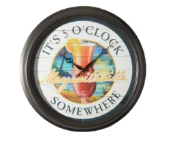 Margaritaville "It's 5 O'clock Somewhere" Wall Clock, (15.75")