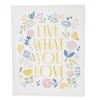 "Live What You Love" White & Pastel Floral Wrapped Canvas -Northlight Sales Store 810557368