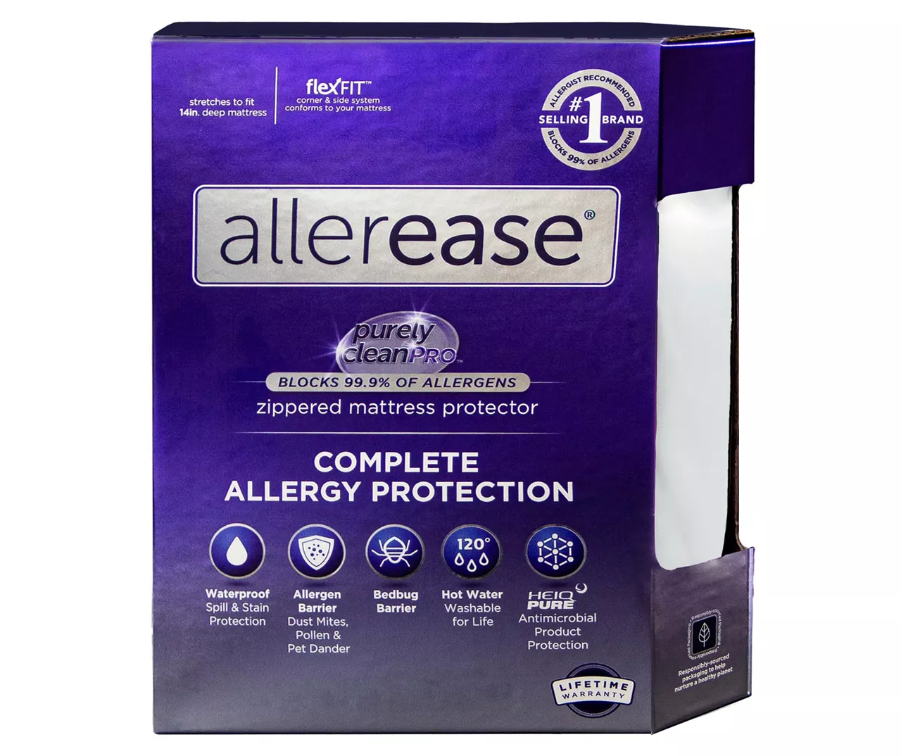 Allerease Purely Clean Pro Zippered Mattress Protector 5 Allerease Purely Clean Pro Zippered Mattress Protector - Image 3