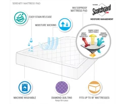 Harmony White Waterproof Twin XL Mattress Pad -Northlight Sales Store 810558577 810558578 810558579 810558580 810558581 810558582 4 1