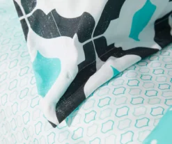 Blue & Black Arabesque Microfiber Twin 6-Piece Bed-in-a-Bag Set 10 Blue & Black Arabesque Microfiber Twin 6-Piece Bed-in-a-Bag Set -Northlight Sales Store 810563446 810563445 810563444 810563443 3 1