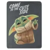 Raschel The Mandalorian "Cute Side" Charcoal Grogu Micro Throw, (46" X 60") -Northlight Sales Store 810566268