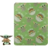 The Mandalorian Green Grogu Character Pillow & 40" X 50" Fleece Throw Set