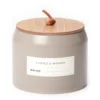 Vanilla Woods Gray Matte Ceramic 3-Wick Jar Candle, 19 Oz. -Northlight Sales Store 810570776 1