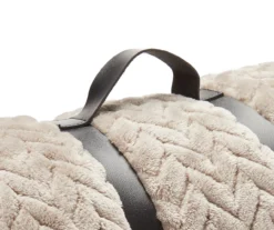 Tan Chevron Embossed Velvet King Blanket -Northlight Sales Store 810573799 810573801 3