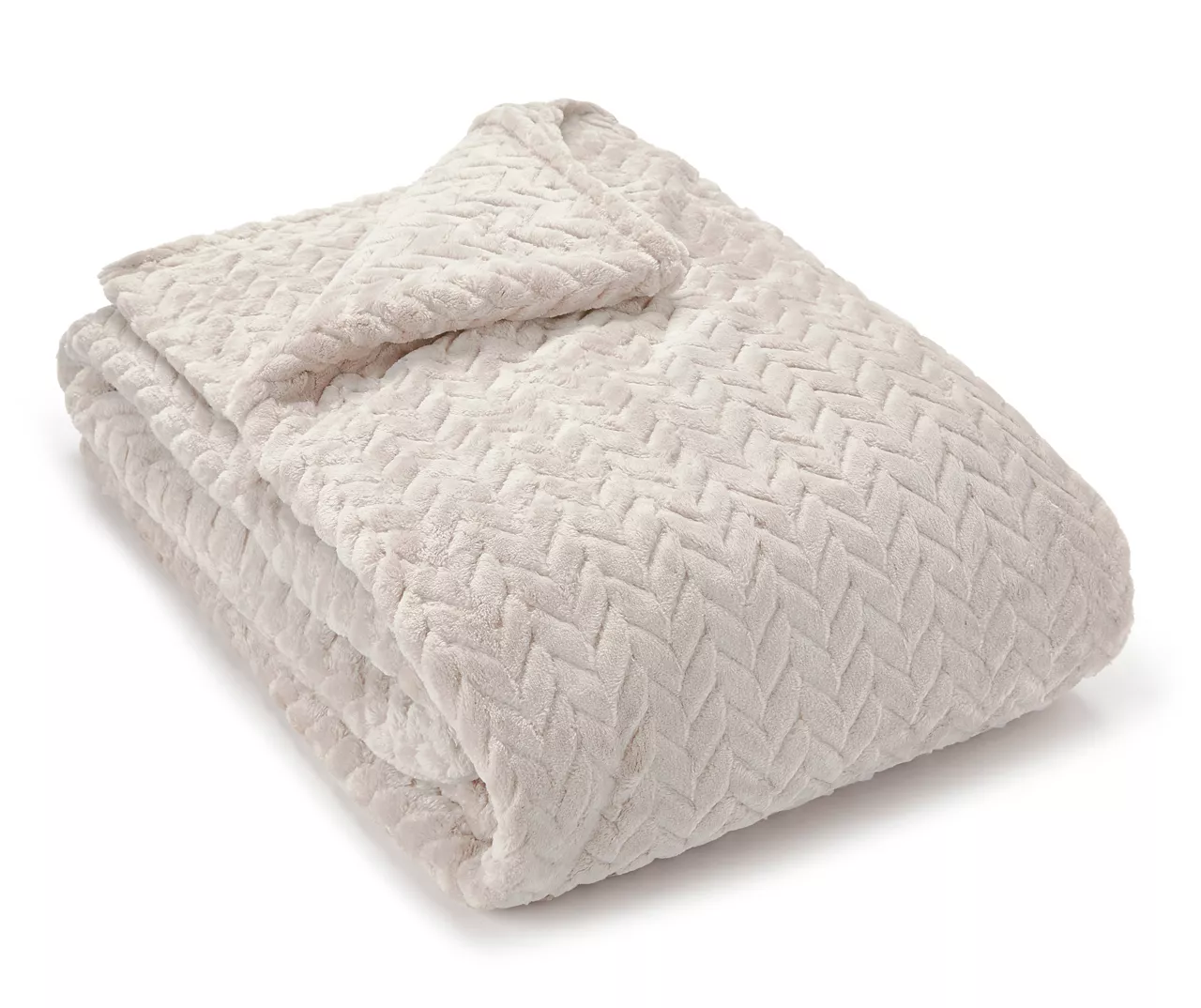 Whisper White Zigzag-Embossed Velvet King Blanket 4 Whisper White Zigzag-Embossed Velvet King Blanket - Image 2