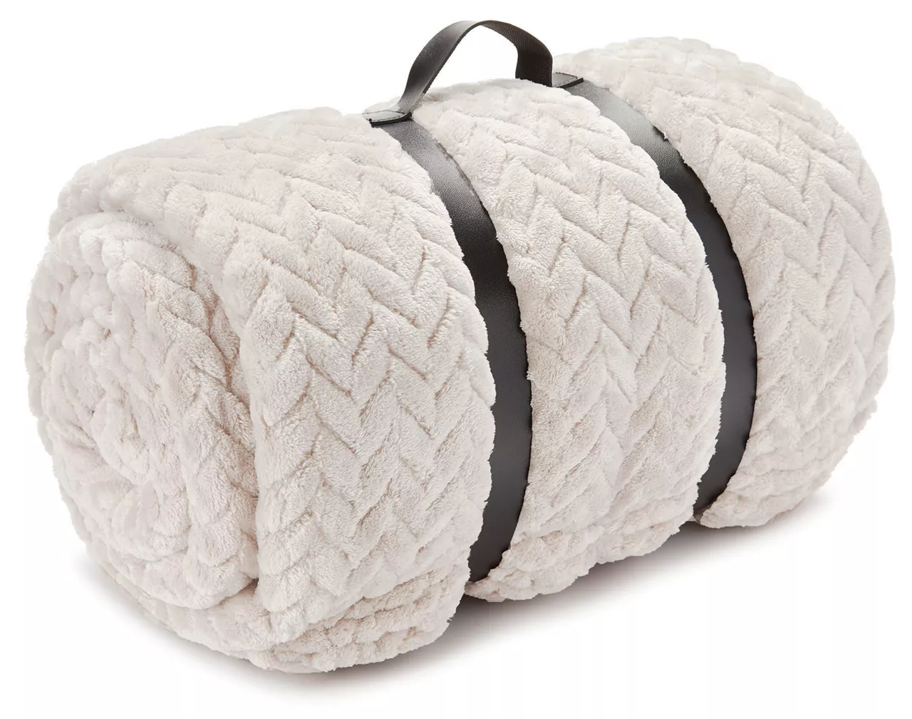 Whisper White Zigzag-Embossed Velvet King Blanket 3 Whisper White Zigzag-Embossed Velvet King Blanket