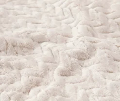 Whisper White Zigzag-Embossed Velvet King Blanket 8 Whisper White Zigzag-Embossed Velvet King Blanket -Northlight Sales Store 810573800 810573798 810617576 3 1