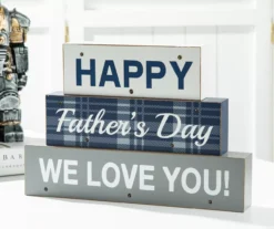 "Happy Father's Day" LED Stack Block Tabletop Decor -Northlight Sales Store 810574262 3