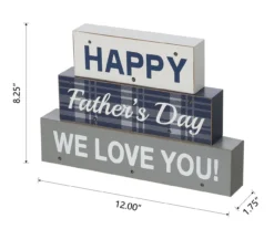 "Happy Father's Day" LED Stack Block Tabletop Decor -Northlight Sales Store 810574262 5