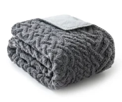 Broyhill Cable-Knit Texture Sherpa Throw, (50" X 60") -Northlight Sales Store 810574540