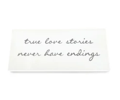 "True Love Stories" White & Gray Wall Plaque -Northlight Sales Store 810581726 3