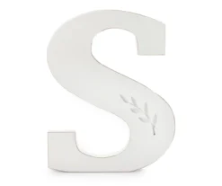 White Leaf-Embossed Letter Tabletop Plaque -Northlight Sales Store 810588235 A0