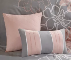 Jane Gray & Blush Floral King 7-Piece Comforter Set -Northlight Sales Store 810590685 810590684 810590683 810590682 4