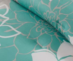 Jane Aqua & Gray Floral Queen 7-Piece Comforter Set -Northlight Sales Store 810590688 810590687 810590686 810590793 6