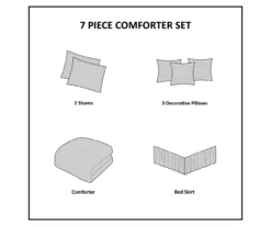 Kelan Navy Streak Patchwork Seersucker California King 7-Piece Comforter Set -Northlight Sales Store 810590761 810590862 810590861 15 2