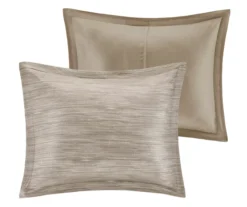 Kelan Taupe Streak Patchwork Seersucker King 7-Piece Comforter Set -Northlight Sales Store 810590766 810590765 810590762 4